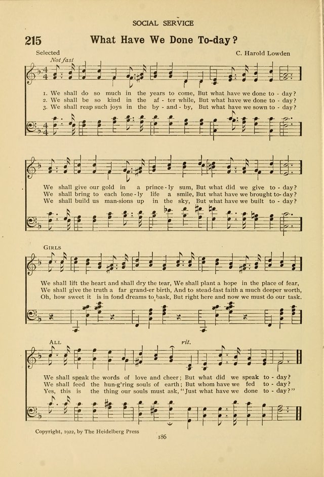 The Church School Hymnal page 186