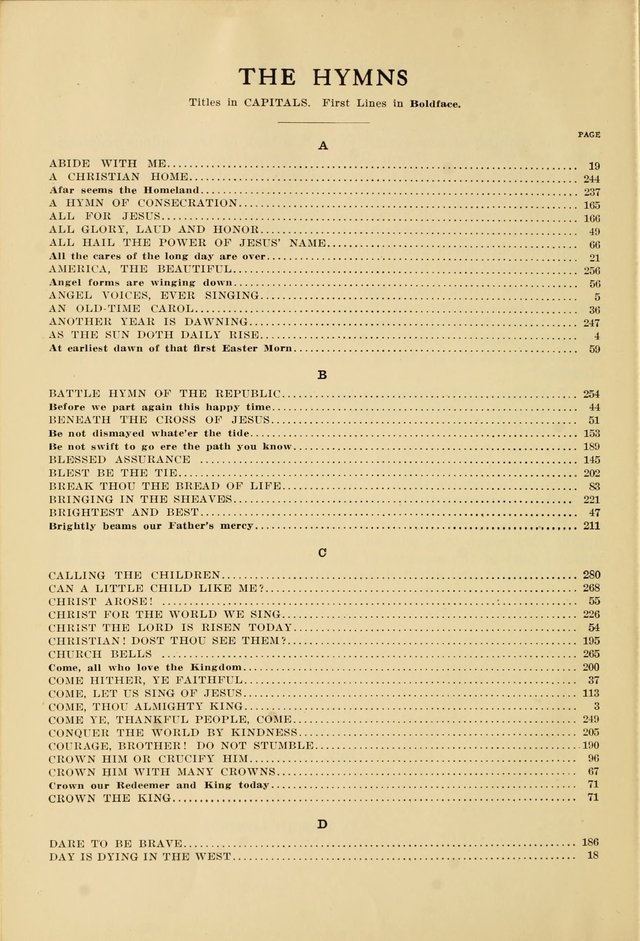 The Church School Hymnal page x