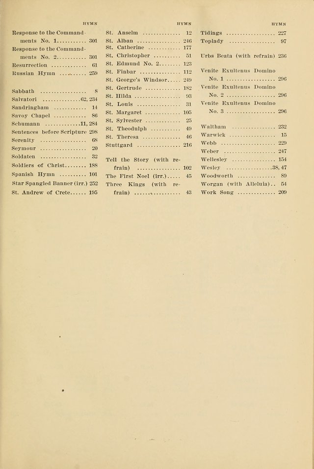 The Church School Hymnal page xix
