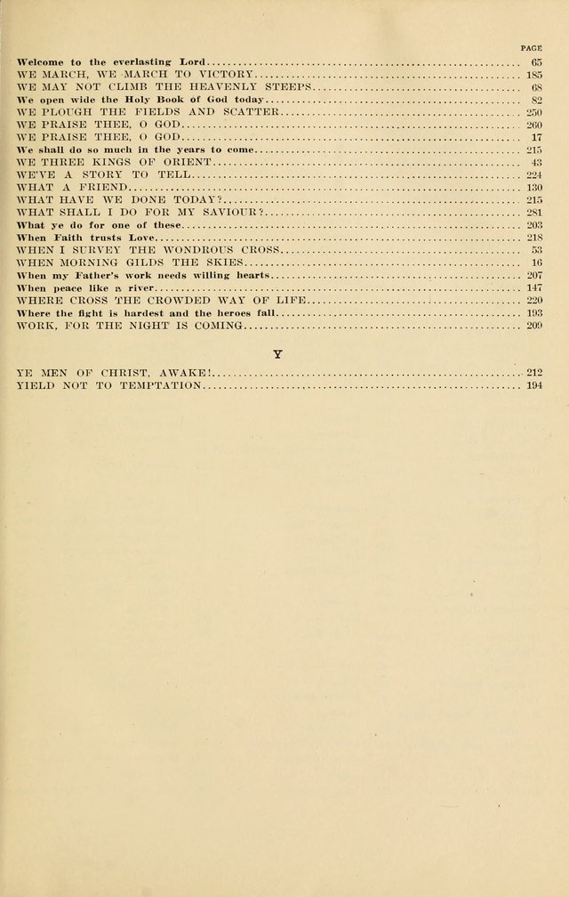 The Church School Hymnal page xvii