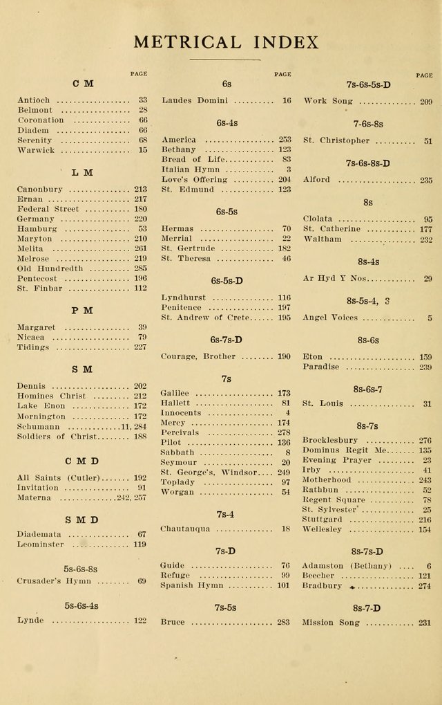 The Church School Hymnal page xx