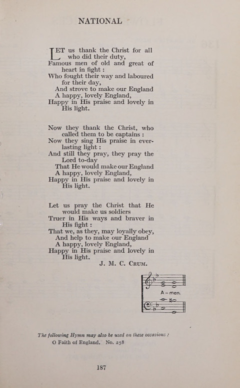 The Church and School Hymnal page 187