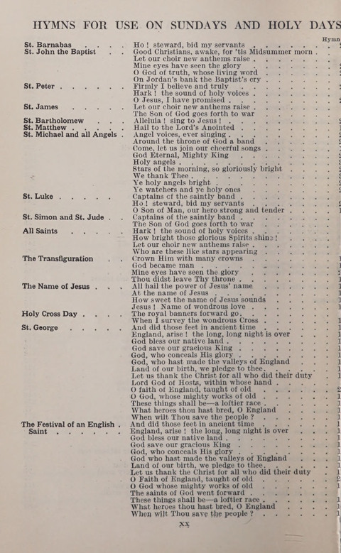 The Church and School Hymnal page xxv
