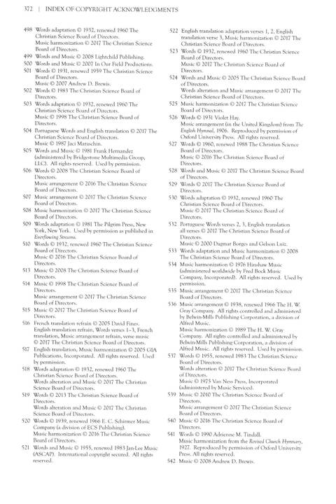 Christian Science Hymnal: Hymns 430-603 page 366
