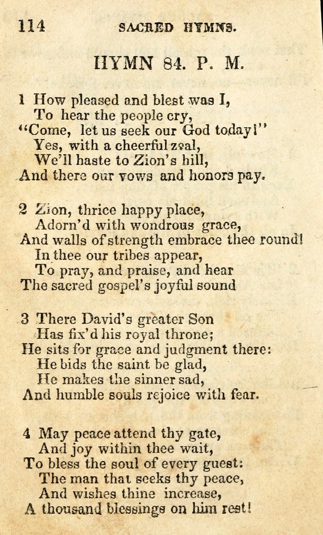 A Collection of Sacred Hymns, for the Church of the Latter Day Saints page 114