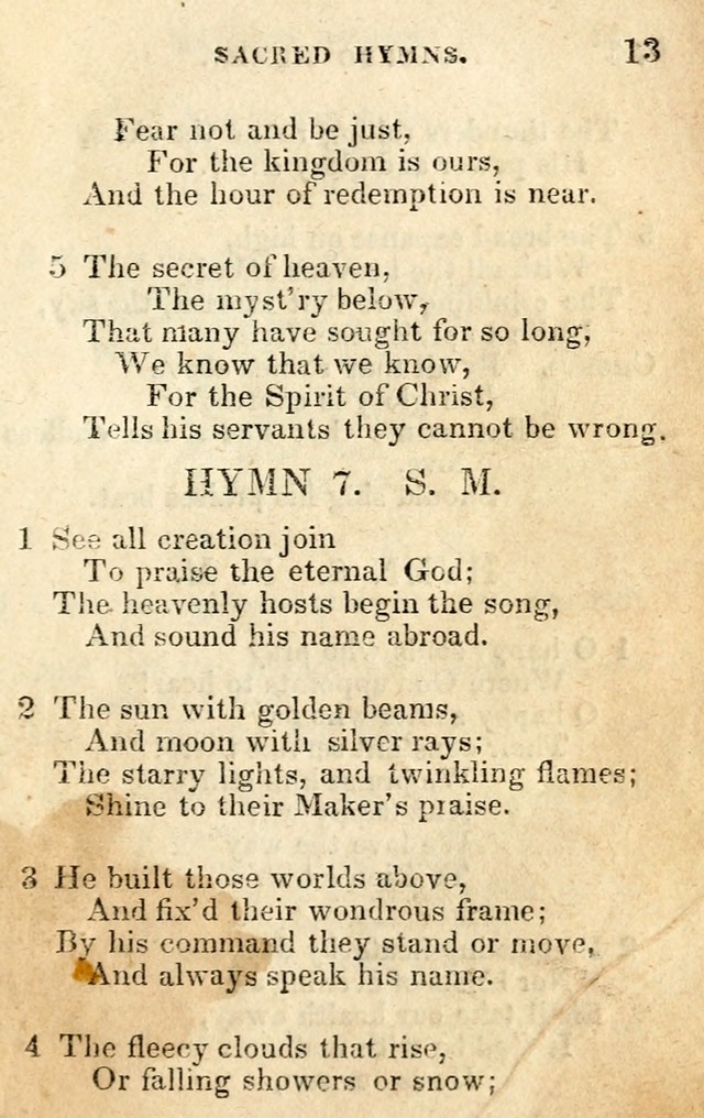 A Collection of Sacred Hymns, for the Church of the Latter Day Saints page 13