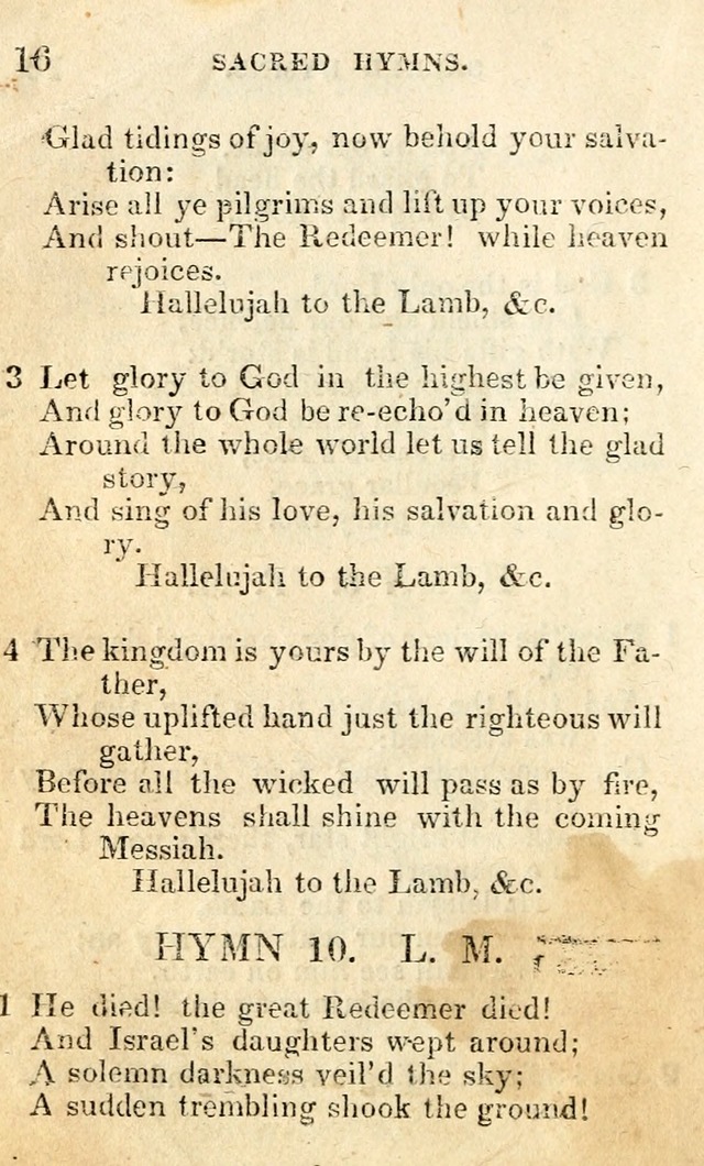 A Collection of Sacred Hymns, for the Church of the Latter Day Saints page 16