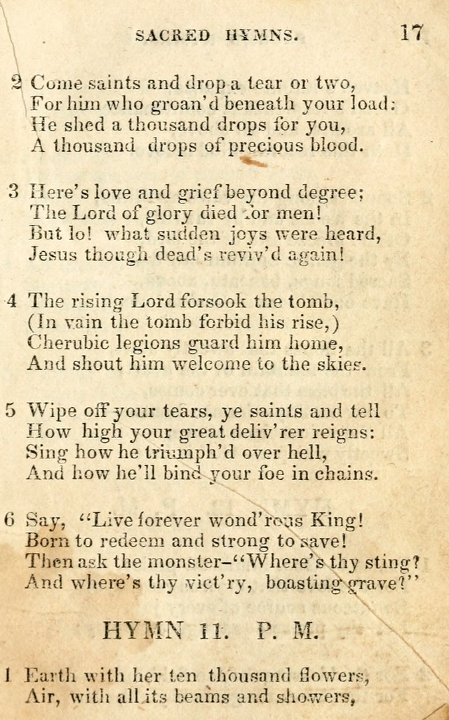 A Collection of Sacred Hymns, for the Church of the Latter Day Saints page 17