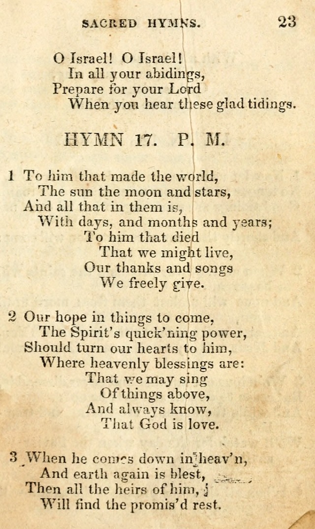 A Collection of Sacred Hymns, for the Church of the Latter Day Saints page 23