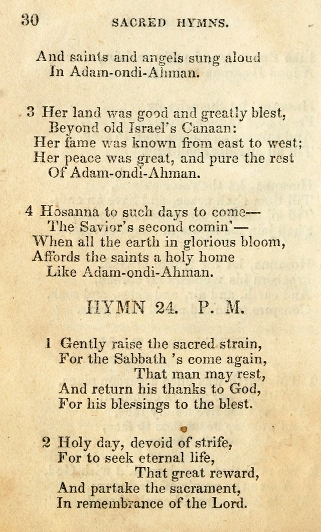 A Collection of Sacred Hymns, for the Church of the Latter Day Saints page 30