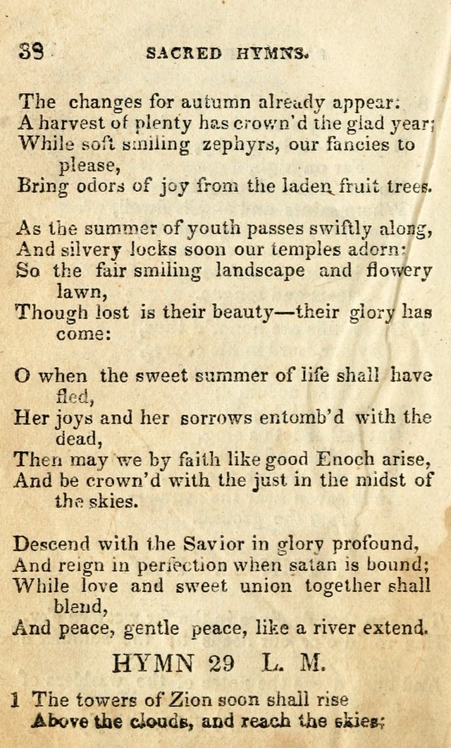 A Collection of Sacred Hymns, for the Church of the Latter Day Saints page 38