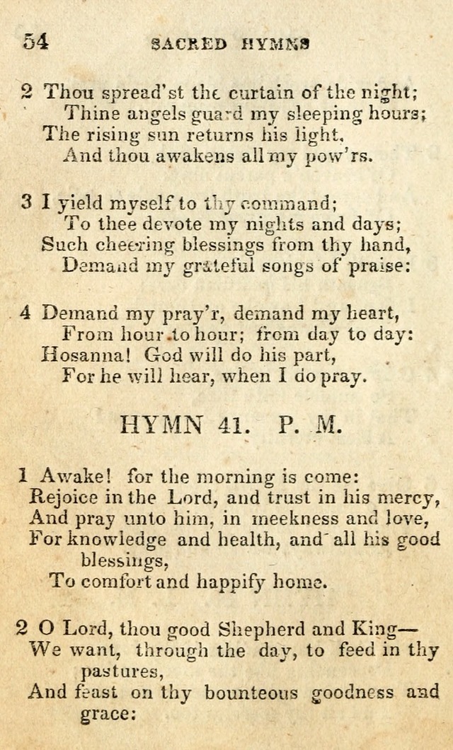 A Collection of Sacred Hymns, for the Church of the Latter Day Saints page 54