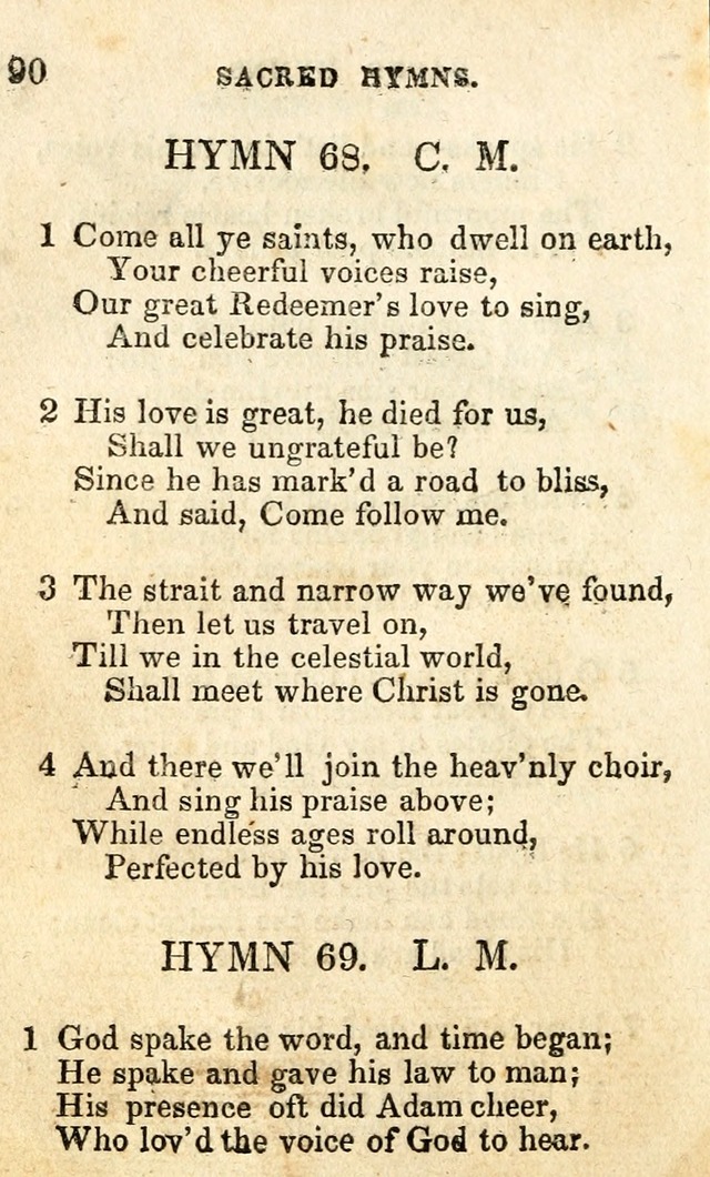 A Collection of Sacred Hymns, for the Church of the Latter Day Saints page 90