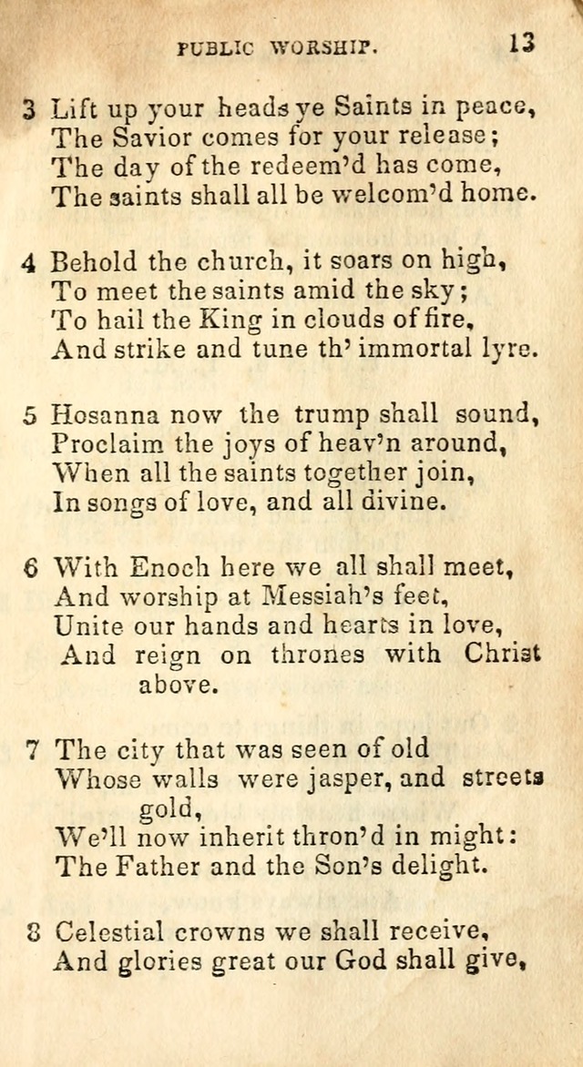 A Collection of Sacred Hymns, for the Church of Jesus Christ of Latter Day Saints page 13
