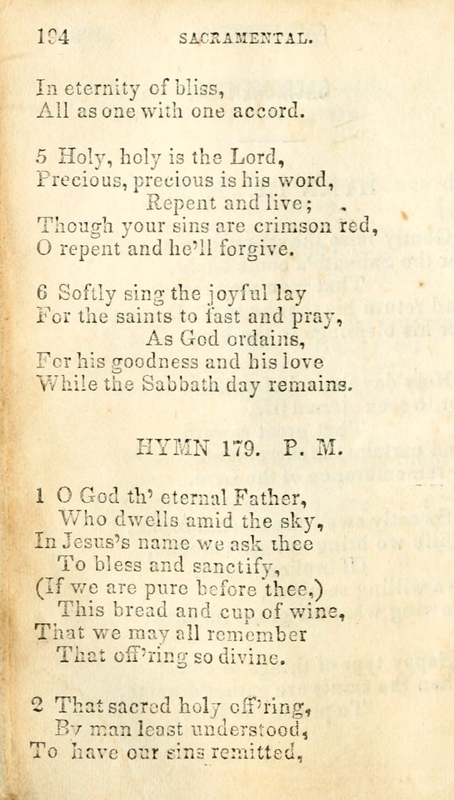 A Collection of Sacred Hymns, for the Church of Jesus Christ of Latter Day Saints page 198