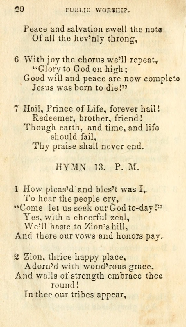 A Collection of Sacred Hymns, for the Church of Jesus Christ of Latter Day Saints page 20