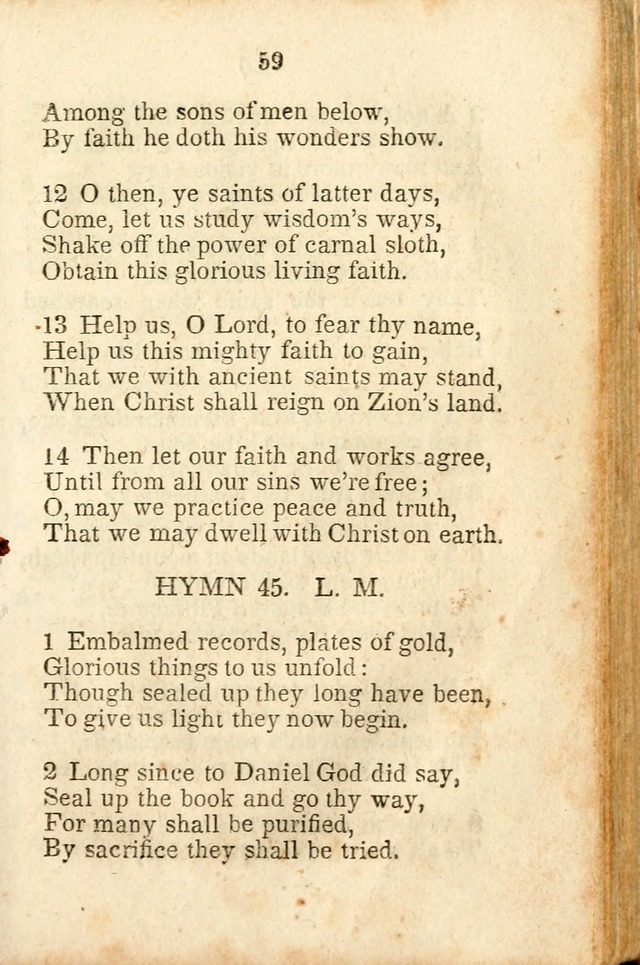 A Collection of Sacred Hymns for the Church of Jesus Christ of Latter-Day  Saints page 60