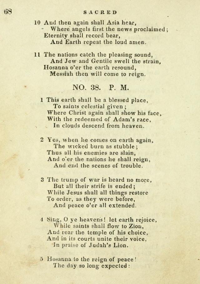 A Collection of Sacred Hymns for the use of the Latter-Day Saints page 68