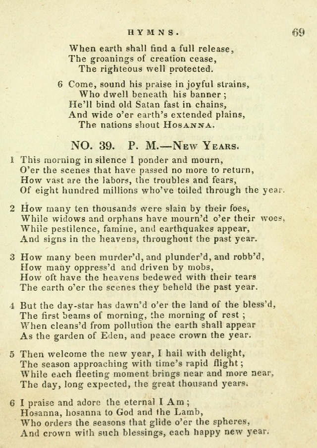 A Collection of Sacred Hymns for the use of the Latter-Day Saints page 69