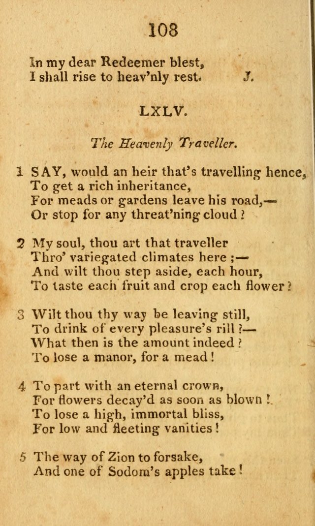 A Choice Selection of Hymns and Spiritual Songs: designed for the use of  the pious page 110