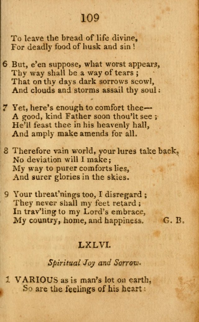 A Choice Selection of Hymns and Spiritual Songs: designed for the use of  the pious page 111