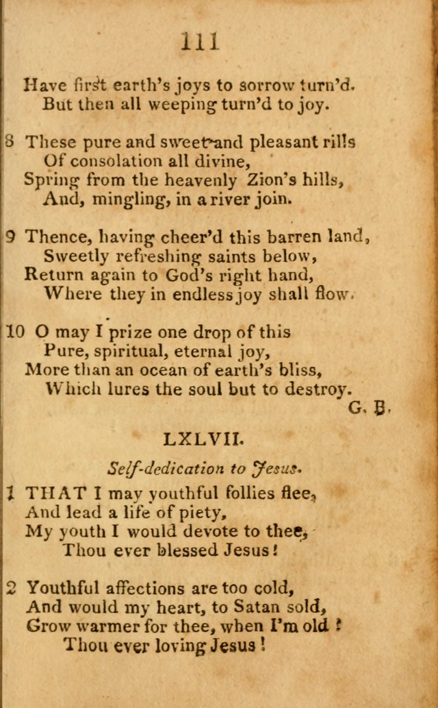 A Choice Selection of Hymns and Spiritual Songs: designed for the use of  the pious page 113