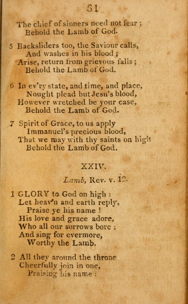A Choice Selection of Hymns and Spiritual Songs: designed for the use of  the pious page 31