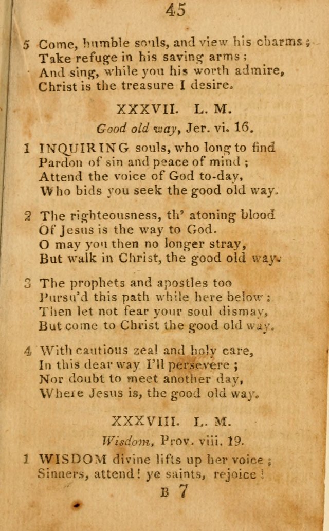 A Choice Selection of Hymns and Spiritual Songs: designed for the use of  the pious page 47