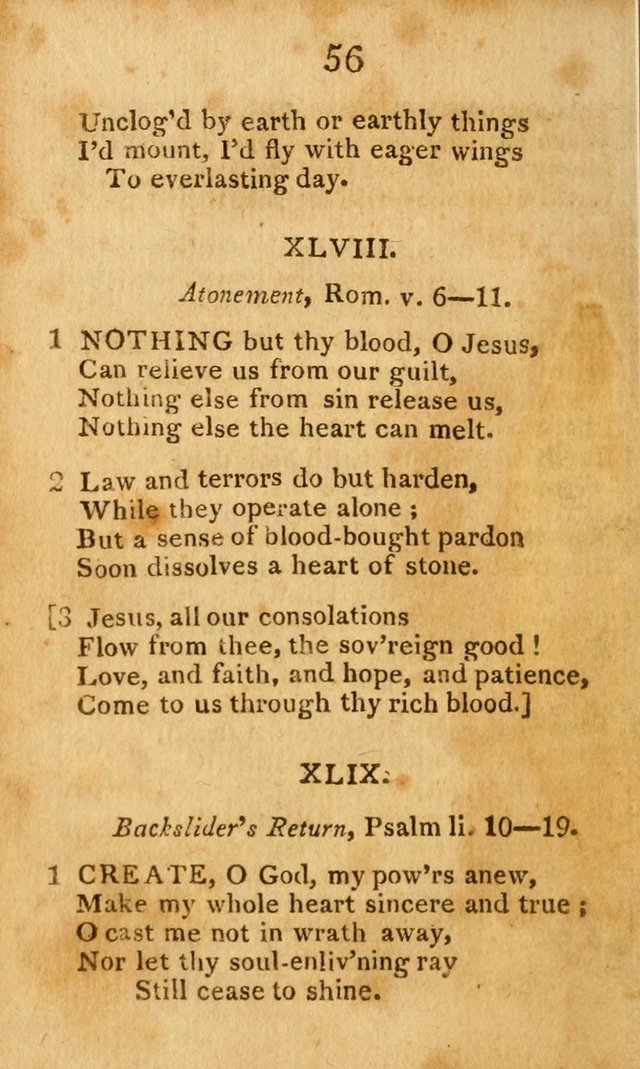 A Choice Selection of Hymns and Spiritual Songs: designed for the use of  the pious page 58