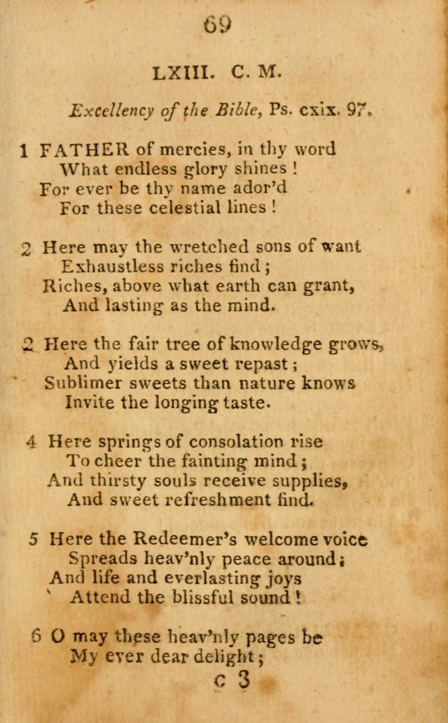 A Choice Selection of Hymns and Spiritual Songs: designed for the use of  the pious page 71