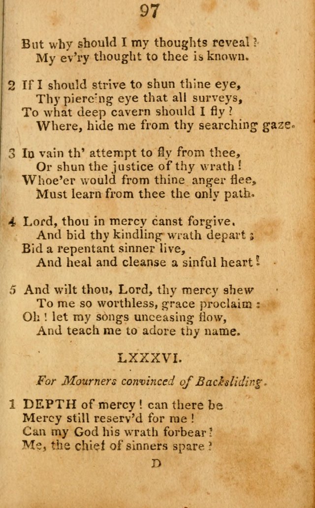A Choice Selection of Hymns and Spiritual Songs: designed for the use of  the pious page 99