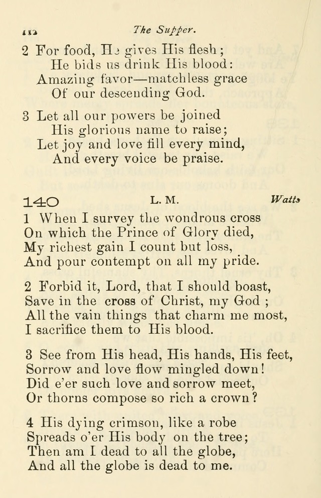 A Choice Selection of Hymns and Spiritual Songs for the use of the Baptist Church and all lovers of song page 115