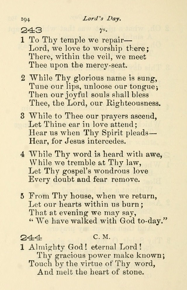 A Choice Selection of Hymns and Spiritual Songs for the use of the Baptist Church and all lovers of song page 197