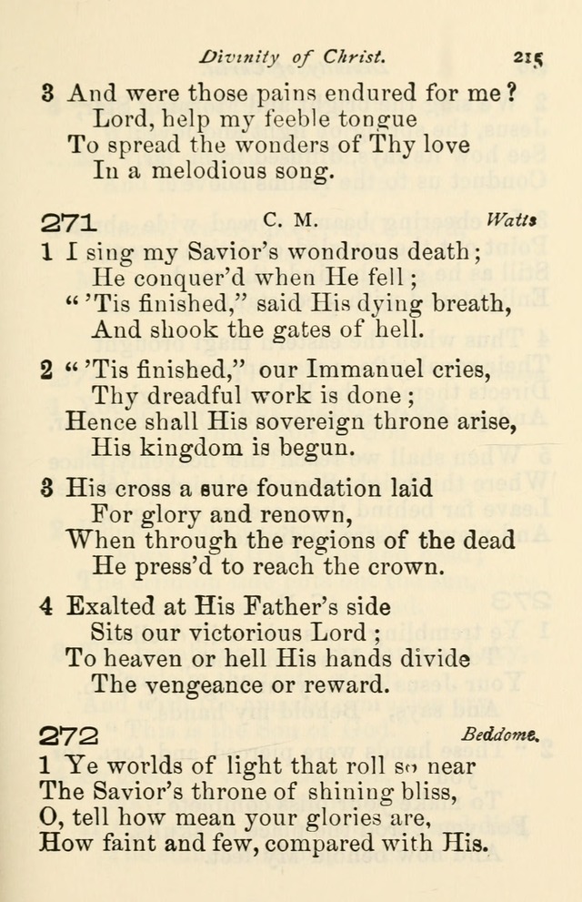 A Choice Selection of Hymns and Spiritual Songs for the use of the Baptist Church and all lovers of song page 218
