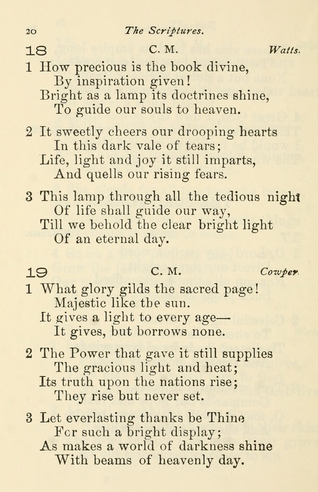 A Choice Selection of Hymns and Spiritual Songs for the use of the Baptist Church and all lovers of song page 23