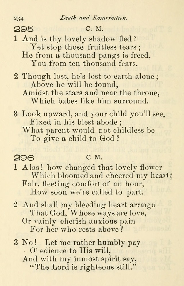 A Choice Selection of Hymns and Spiritual Songs for the use of the Baptist Church and all lovers of song page 237