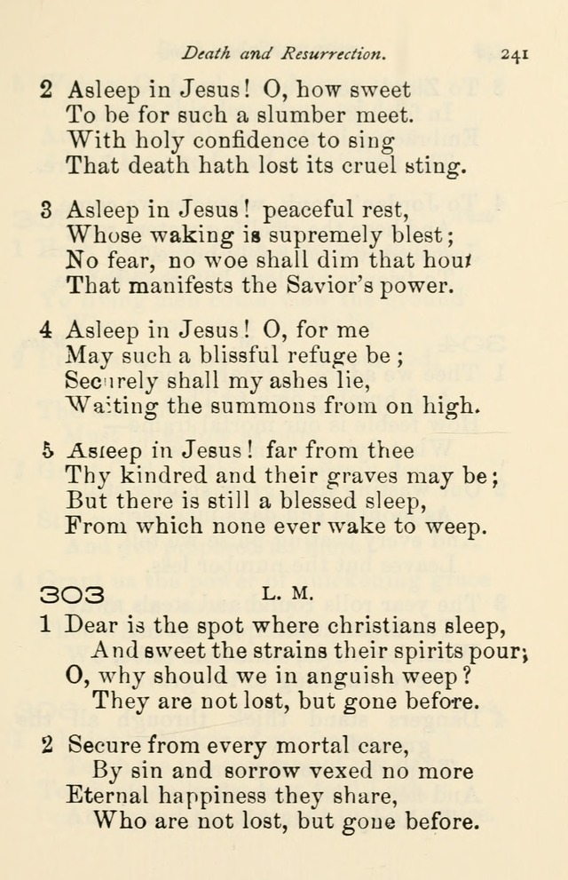 A Choice Selection of Hymns and Spiritual Songs for the use of the Baptist Church and all lovers of song page 244