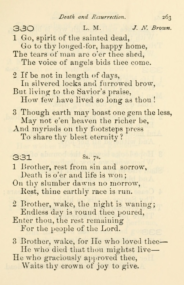 A Choice Selection of Hymns and Spiritual Songs for the use of the Baptist Church and all lovers of song page 266