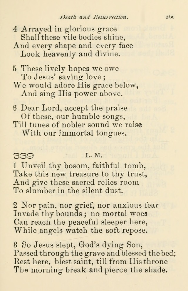 A Choice Selection of Hymns and Spiritual Songs for the use of the Baptist Church and all lovers of song page 272