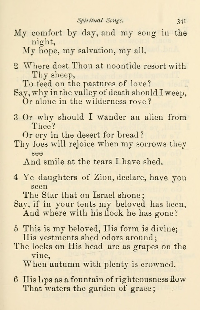 A Choice Selection of Hymns and Spiritual Songs for the use of the Baptist Church and all lovers of song page 344