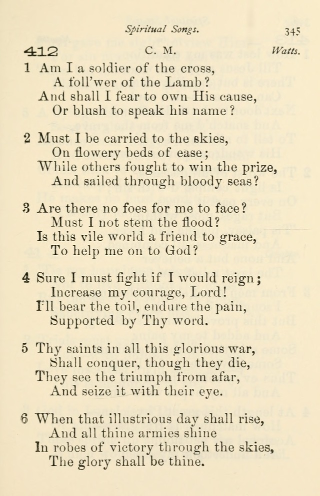 A Choice Selection of Hymns and Spiritual Songs for the use of the Baptist Church and all lovers of song page 348