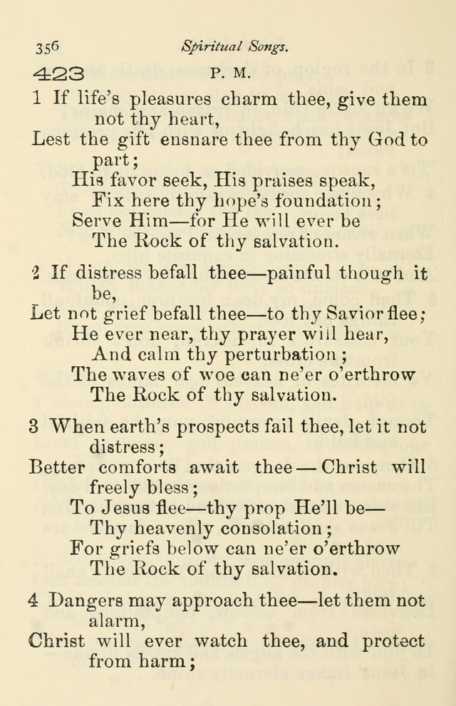 A Choice Selection of Hymns and Spiritual Songs for the use of the Baptist Church and all lovers of song page 359