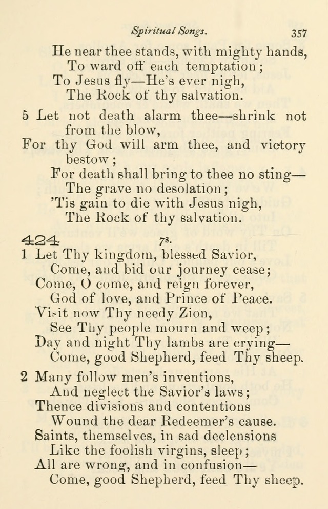 A Choice Selection of Hymns and Spiritual Songs for the use of the Baptist Church and all lovers of song page 360