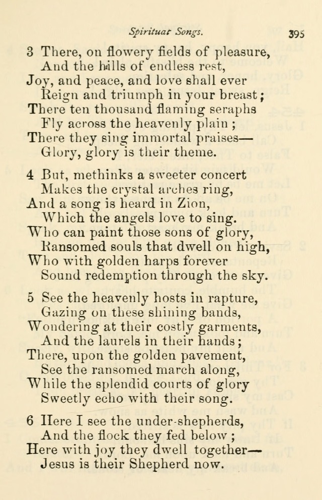 A Choice Selection of Hymns and Spiritual Songs for the use of the Baptist Church and all lovers of song page 398