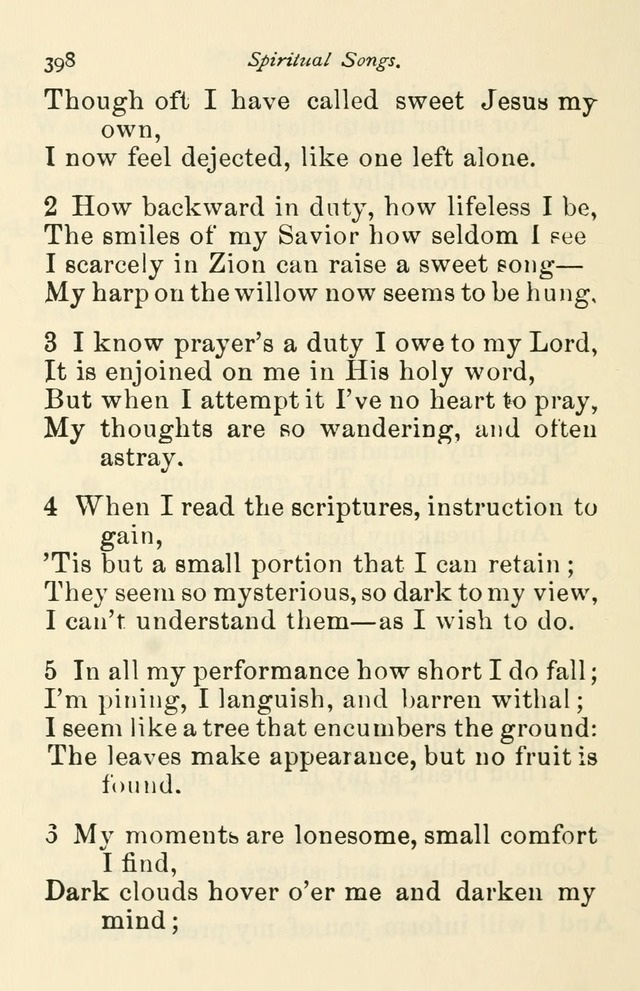 A Choice Selection of Hymns and Spiritual Songs for the use of the Baptist Church and all lovers of song page 401
