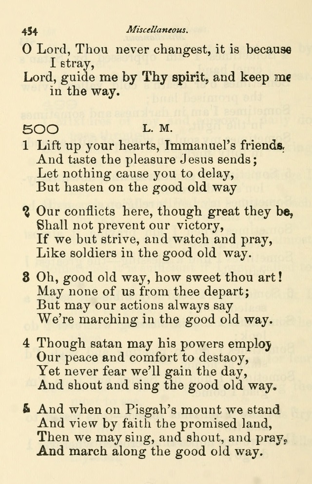 A Choice Selection of Hymns and Spiritual Songs for the use of the Baptist Church and all lovers of song page 457