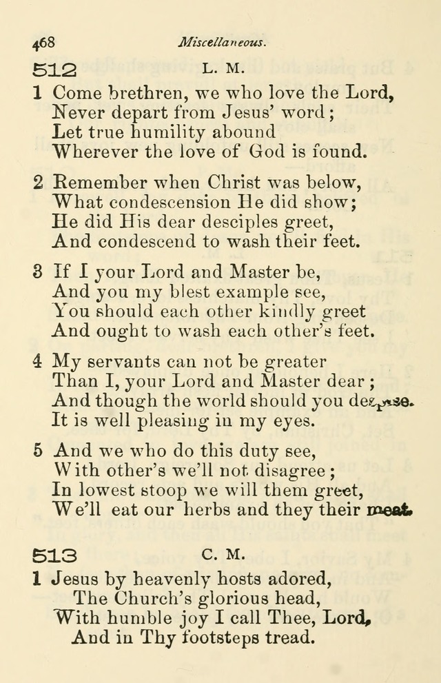 A Choice Selection of Hymns and Spiritual Songs for the use of the Baptist Church and all lovers of song page 471
