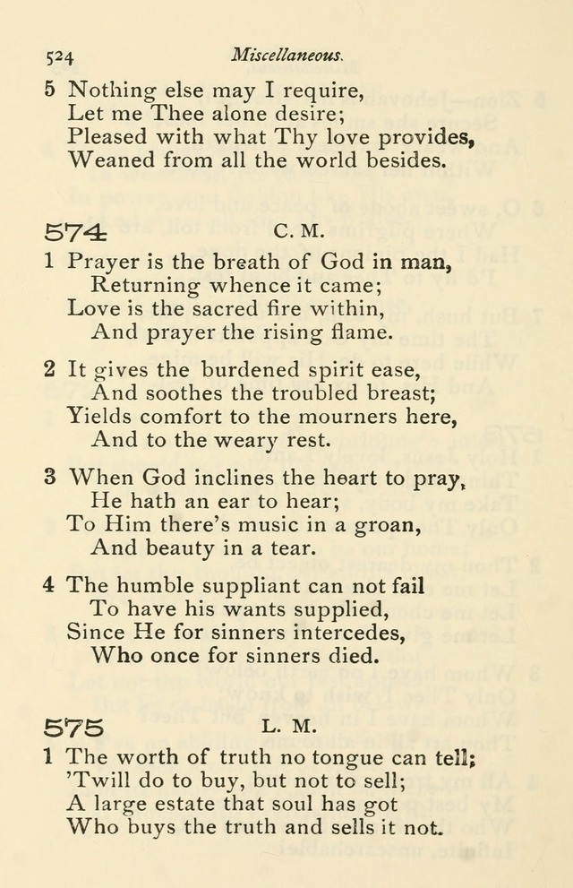 A Choice Selection of Hymns and Spiritual Songs for the use of the Baptist Church and all lovers of song page 527