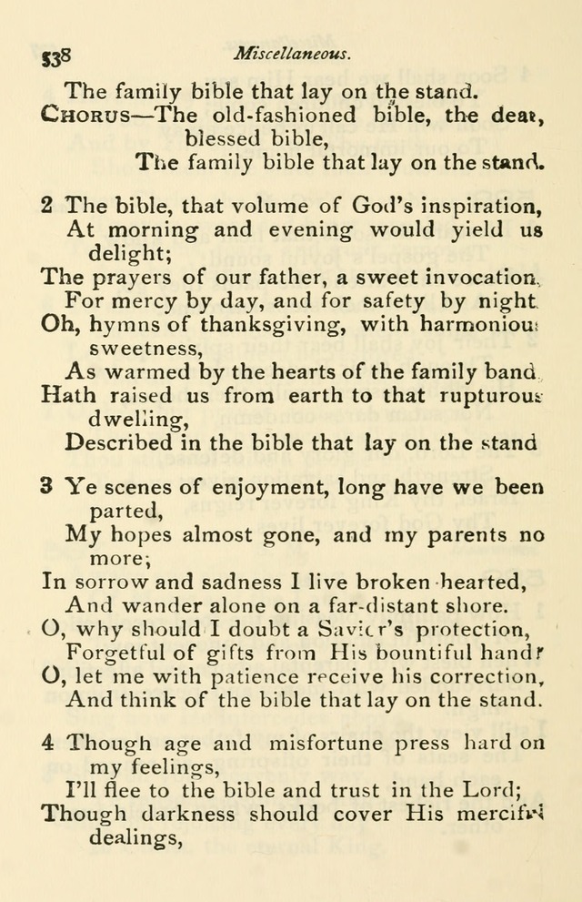 A Choice Selection of Hymns and Spiritual Songs for the use of the Baptist Church and all lovers of song page 541