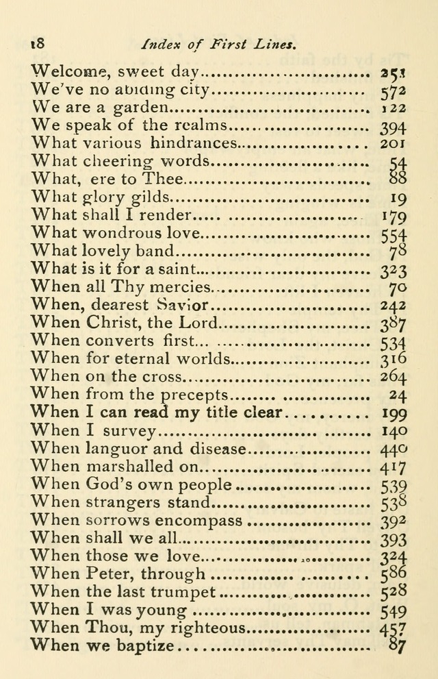 A Choice Selection of Hymns and Spiritual Songs for the use of the Baptist Church and all lovers of song page 565